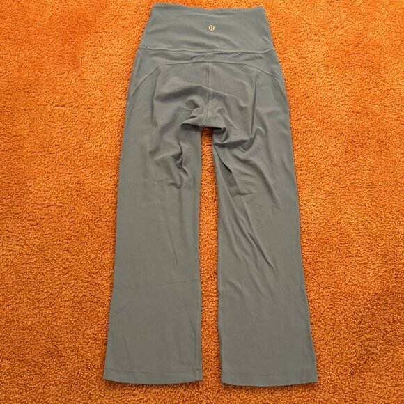 EXCELLENT Lululemon Groove Super-High-Rise Crop 23" Utility Blue Yoga Leggings 2 - Picture 6 of 10